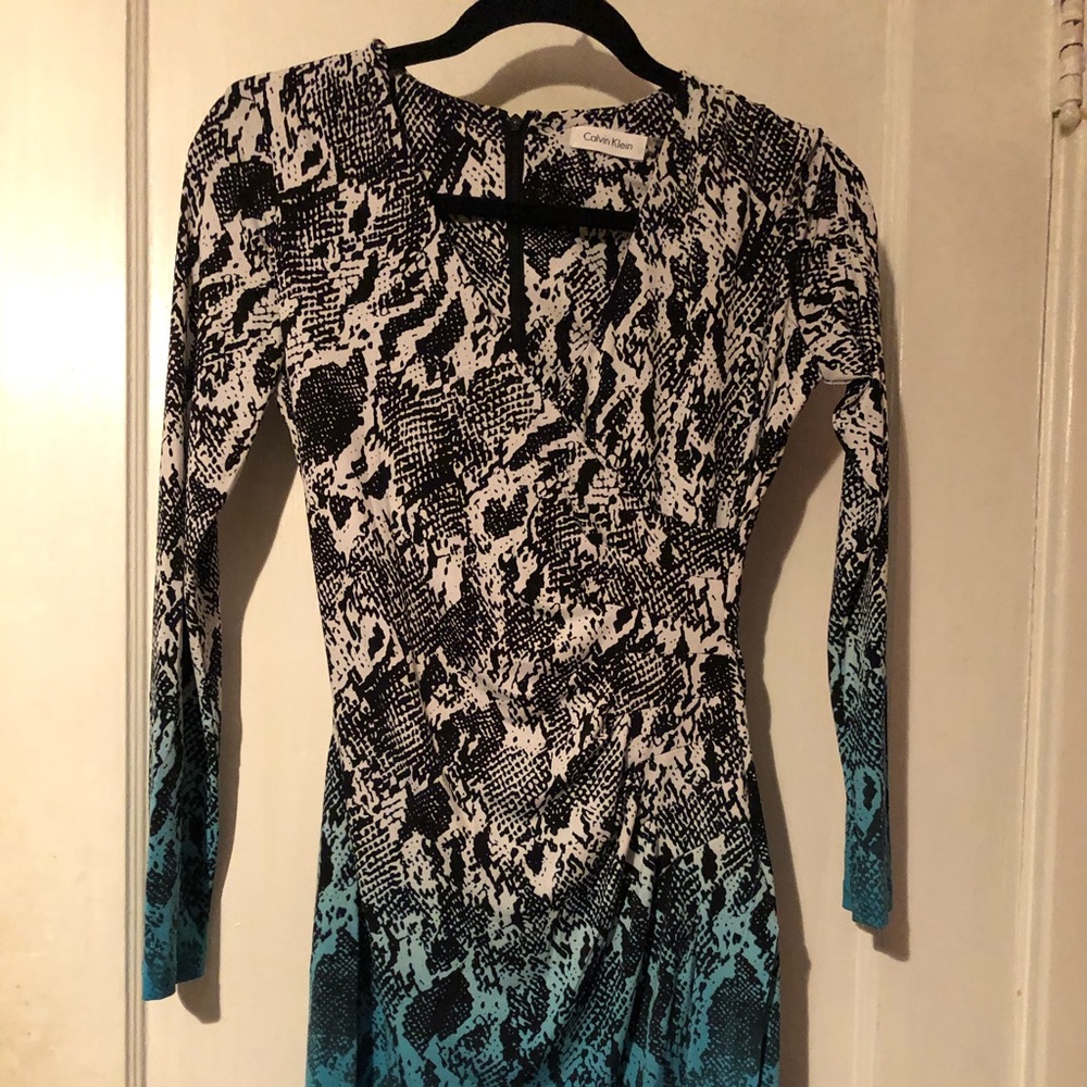 Calvin Klein Faux-Wrap Dress